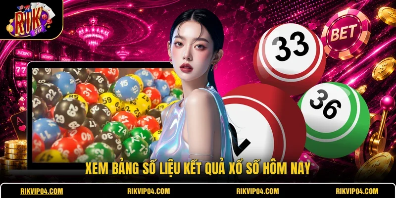 Xem bảng số liệu kết quả xổ số hôm nay
